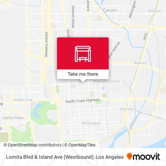 Lomita Blvd & Island Ave (Westbound) map