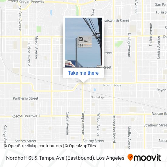 Mapa de Nordhoff St & Tampa Ave (Eastbound)