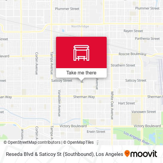Reseda Blvd & Saticoy St (Southbound) map