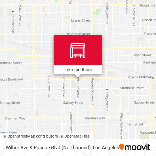 Wilbur Ave & Roscoe Blvd (Northbound) map