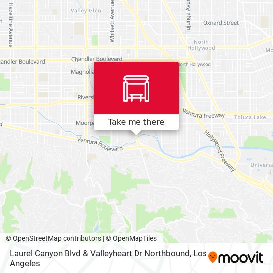 Laurel Canyon Blvd & Valleyheart Dr Northbound map