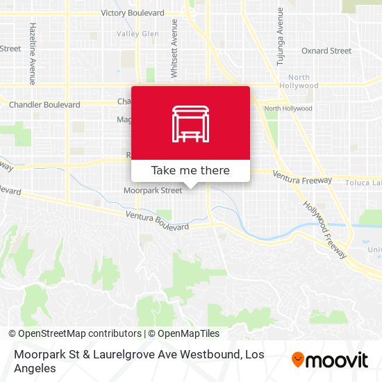 Mapa de Moorpark St & Laurelgrove Ave Westbound