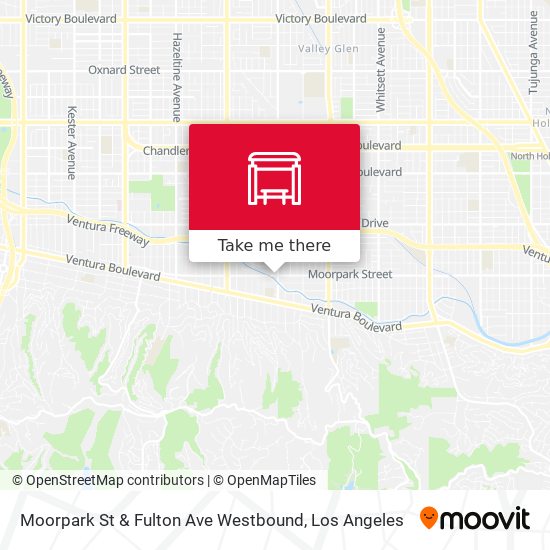 Moorpark St & Fulton Ave Westbound map
