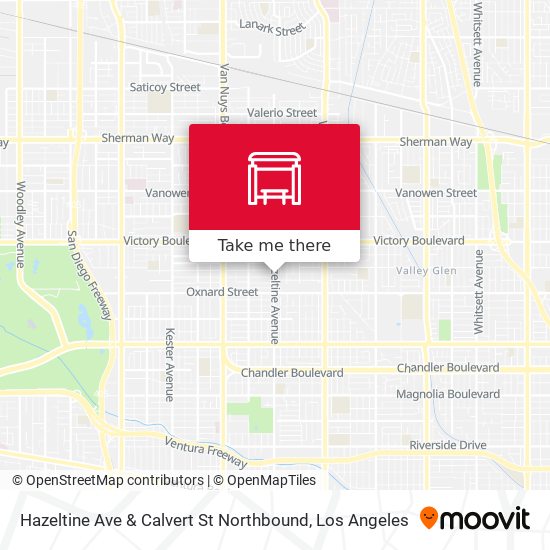 Hazeltine Ave & Calvert St Northbound map