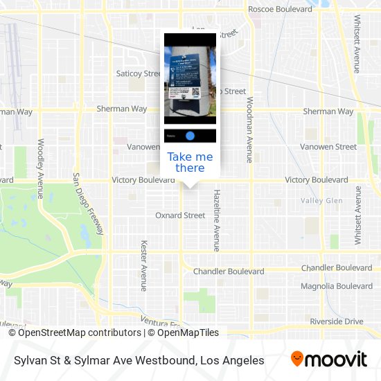 Mapa de Sylvan St & Sylmar Ave Westbound
