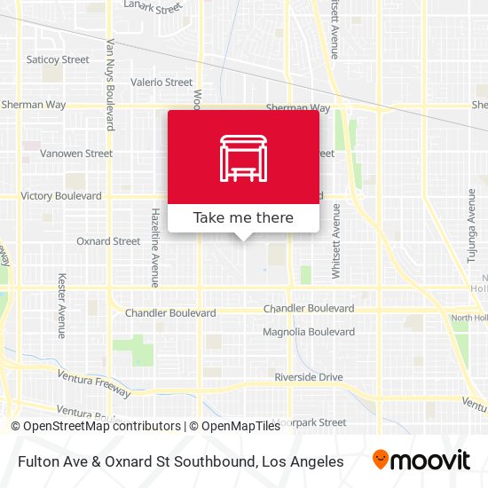 Fulton Ave & Oxnard St Southbound map