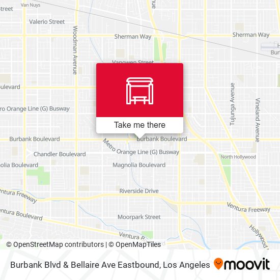 Burbank Blvd & Bellaire Ave Eastbound map