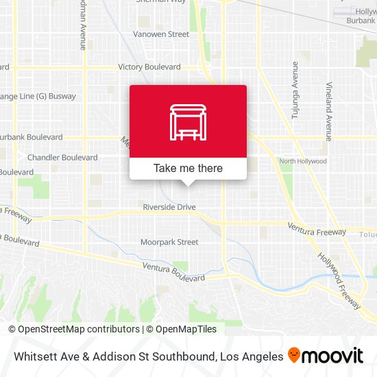 Whitsett Ave & Addison St Southbound map