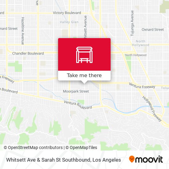 Whitsett Ave & Sarah St Southbound map