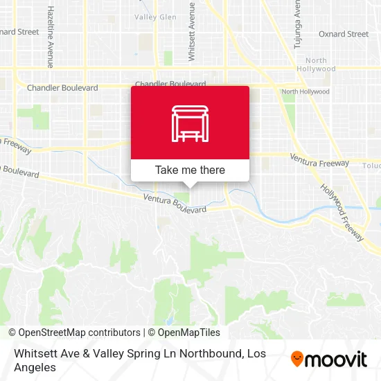 Whitsett Ave & Valley Spring Ln Northbound map