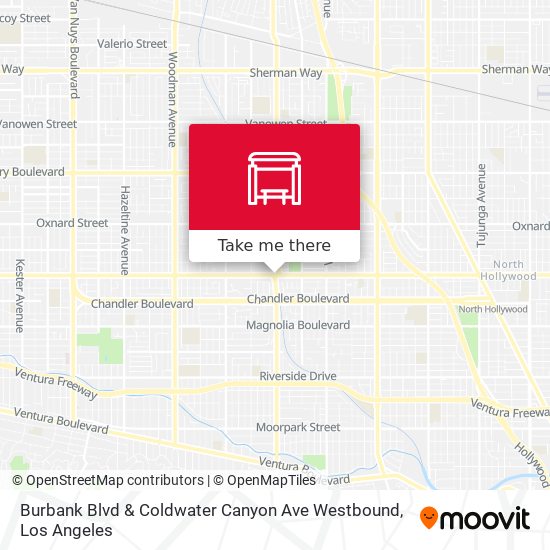 Mapa de Burbank Blvd & Coldwater Canyon Ave Westbound