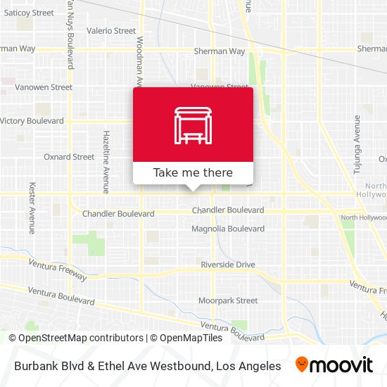 Burbank Blvd & Ethel Ave Westbound map