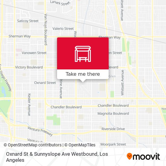 Oxnard St & Sunnyslope Ave Westbound map