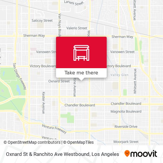 Oxnard St & Ranchito Ave Westbound map