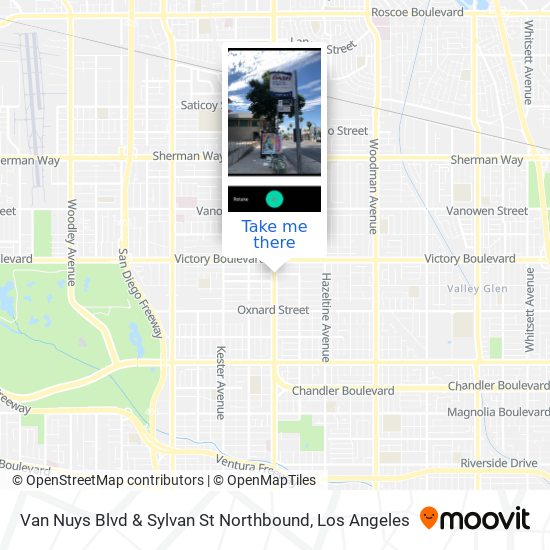 Mapa de Van Nuys Blvd & Sylvan St Northbound