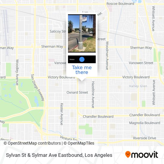Sylvan St & Sylmar Ave Eastbound map