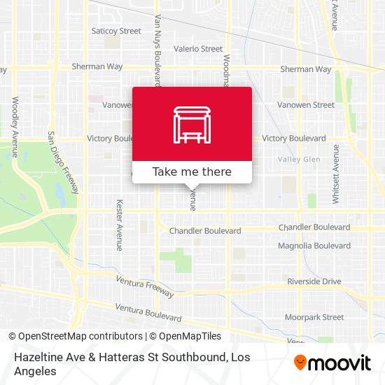 Mapa de Hazeltine Ave & Hatteras St Southbound