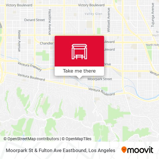 Moorpark St & Fulton Ave Eastbound map