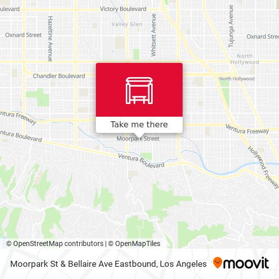 Moorpark St & Bellaire Ave Eastbound map