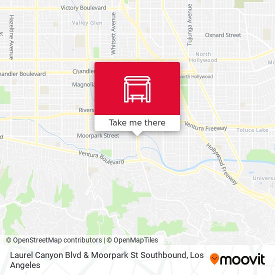 Laurel Canyon Blvd & Moorpark St Southbound map