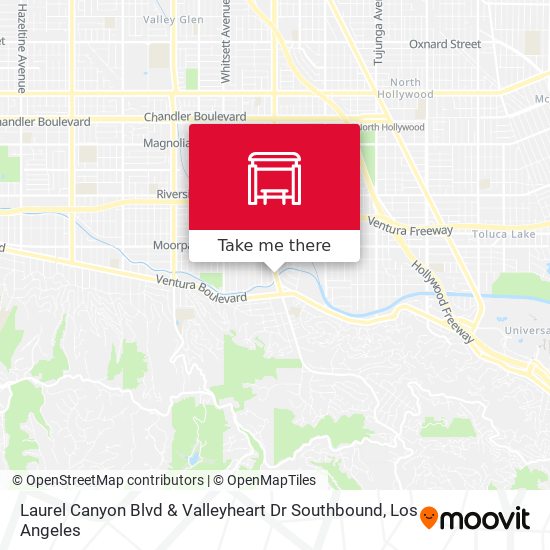 Laurel Canyon Blvd & Valleyheart Dr Southbound map