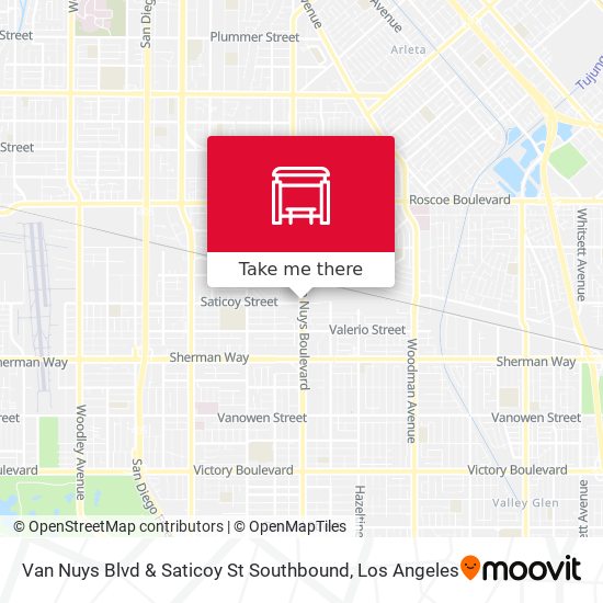 Van Nuys Blvd & Saticoy St Southbound map