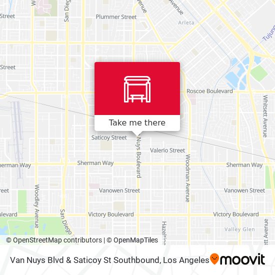 Van Nuys Blvd & Saticoy St Southbound map