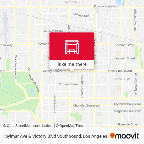 Sylmar Ave & Victory Blvd Southbound map
