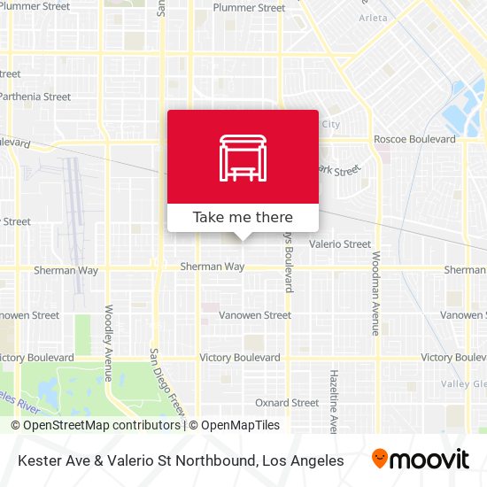 Kester Ave & Valerio St Northbound map