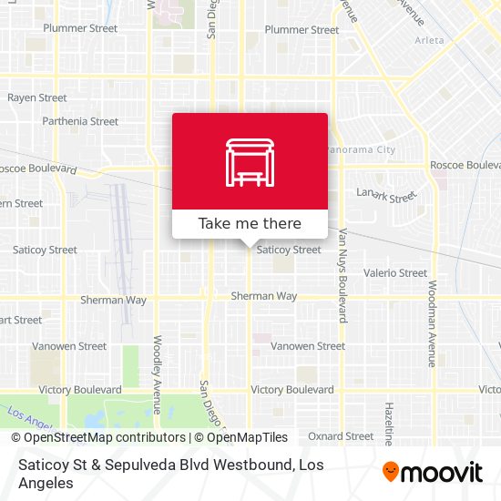 Saticoy St & Sepulveda Blvd Westbound map