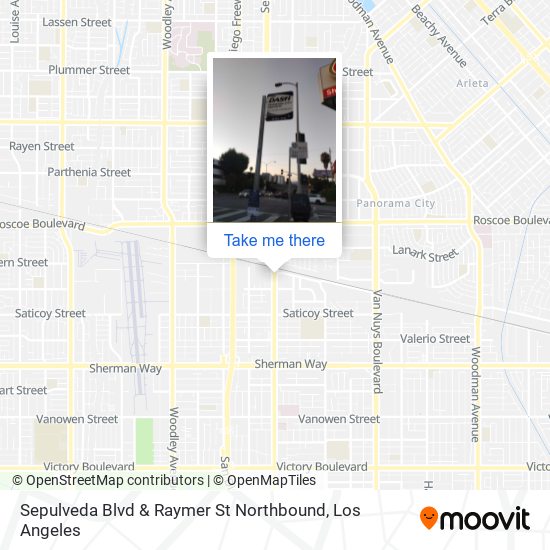 Sepulveda Blvd & Raymer St Northbound map