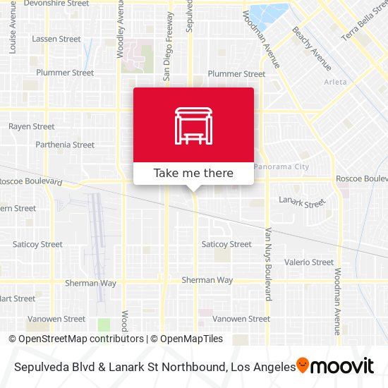 Mapa de Sepulveda Blvd & Lanark St Northbound