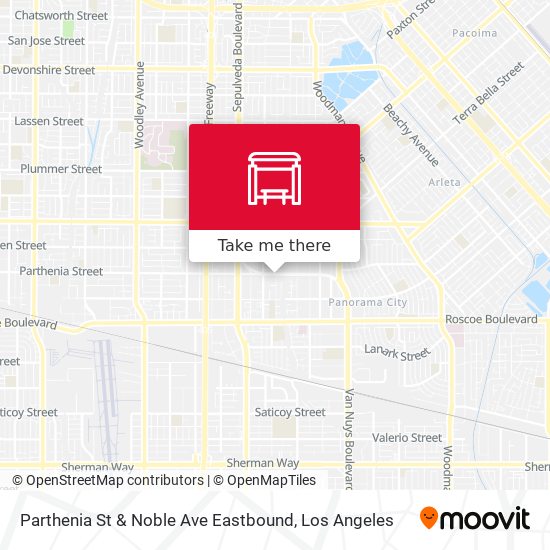 Parthenia St & Noble Ave Eastbound map