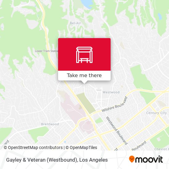 Gayley & Veteran (Westbound) map