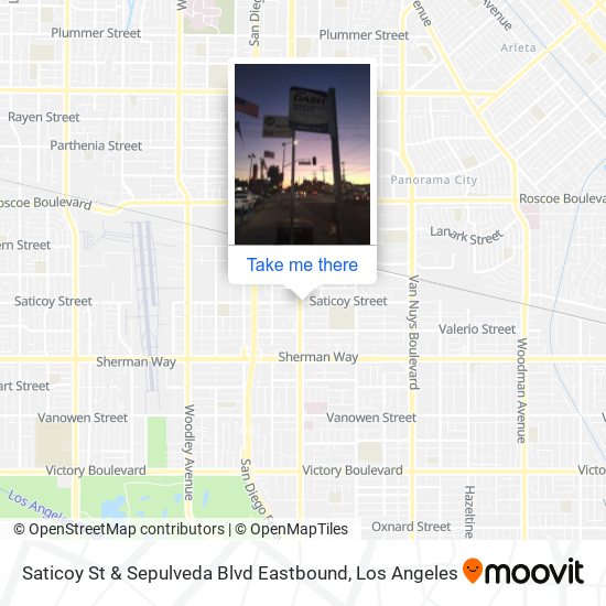 Mapa de Saticoy St & Sepulveda Blvd Eastbound
