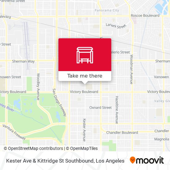 Kester Ave & Kittridge St Southbound map
