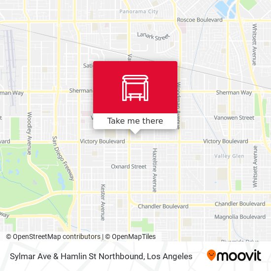 Sylmar Ave & Hamlin St Northbound map