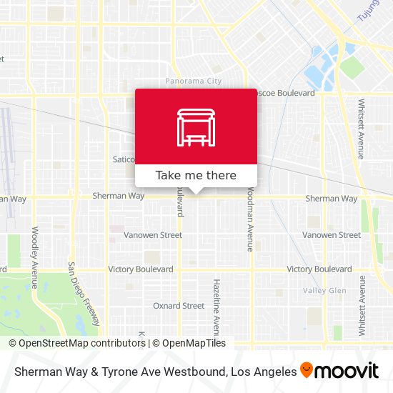 Mapa de Sherman Way & Tyrone Ave Westbound