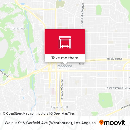 Walnut St & Garfield Ave (Westbound) map