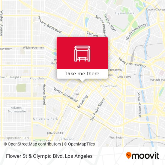 Mapa de Flower St & Olympic Blvd