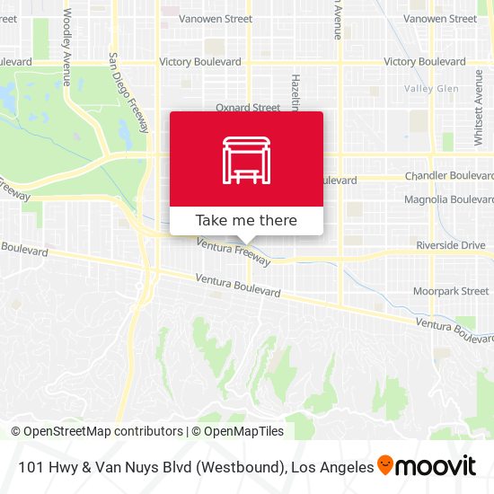 101 Hwy & Van Nuys Blvd (Westbound) map