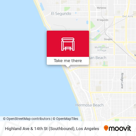 Highland Ave & 14th St (Southbound) map