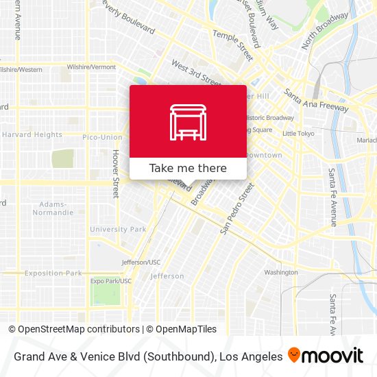 Grand Ave & Venice Blvd (Southbound) map