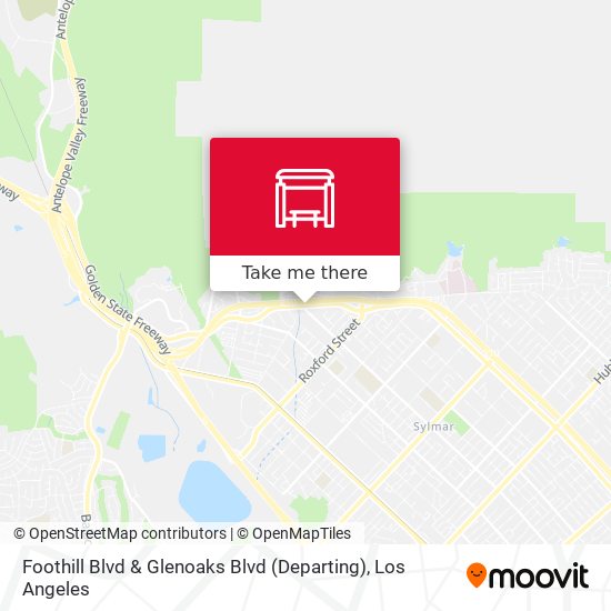 Mapa de Foothill Blvd & Glenoaks Blvd (Departing)