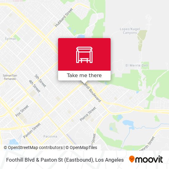 Foothill Blvd & Paxton St (Eastbound) map