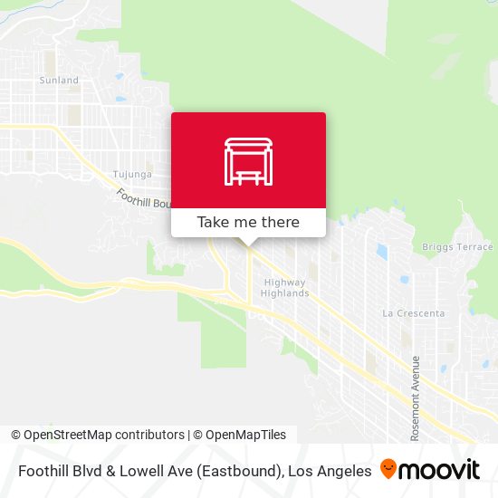 Mapa de Foothill Blvd & Lowell Ave (Eastbound)
