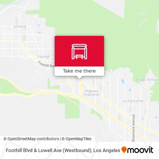 Mapa de Foothill Blvd & Lowell Ave (Westbound)
