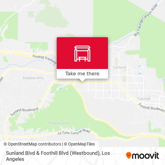 Sunland Blvd & Foothill Blvd (Westbound) map
