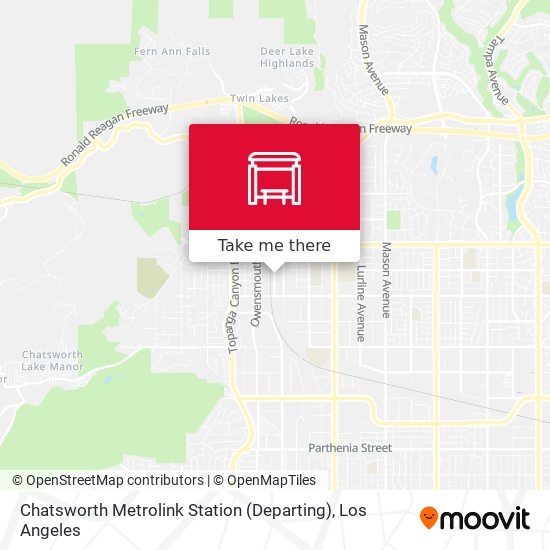 Chatsworth Metrolink Station (Departing) map