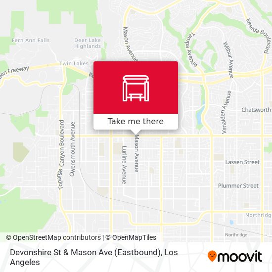 Devonshire St & Mason Ave (Eastbound) map